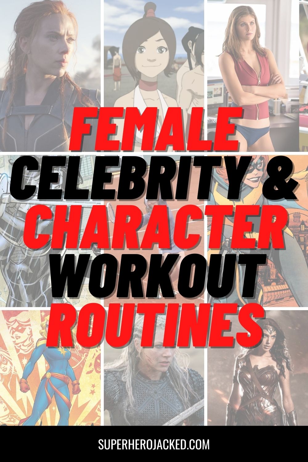 female celebrity & character workout routines