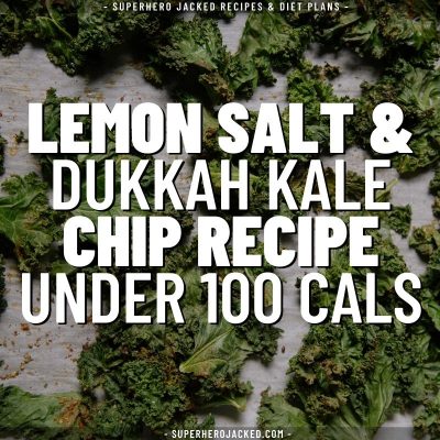 lemon salt & dukkah kale chip recipe under 100 cals