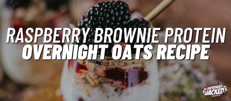 raspberry brownie protein overnight oats recipe
